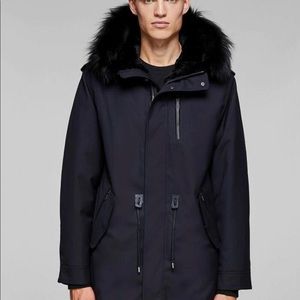 NWT Navy Mackage Moritz-X Fur Lined Parka